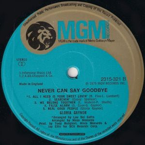 Never Can Say Goodbye cover