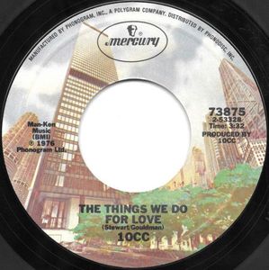 The Things We Do For Love cover