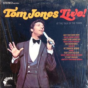 Tom Jones Live! At The Talk Of The Town cover