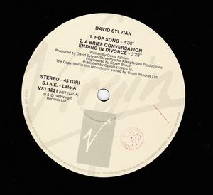 David Sylvian – Pop Song