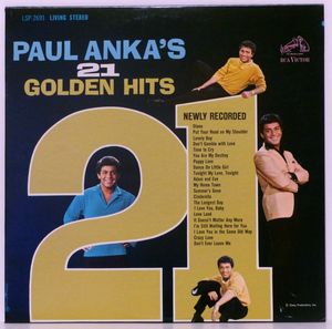 Paul Anka's 21 Golden Hits cover
