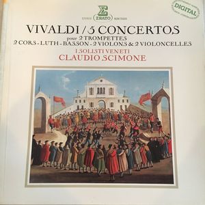 5 Concertos Pour 2 Trompettes  2 Cors ~ Luth ~ Basson ~ 2 Violons & 2 Violoncelles cover