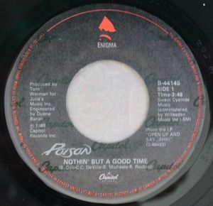 Nothin' But A Good Time cover