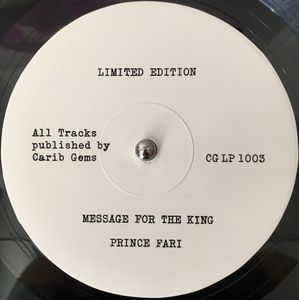 Prince Far I – Message For The King