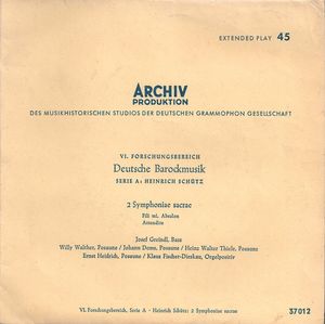 2 Symphoniae Sacrae by Heinrich Schütz