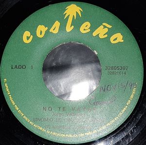 No Te Vayas  cover