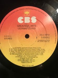Greatest Hits by Leonard Cohen