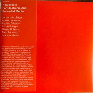 New Music For Electronic And Recorded Media cover