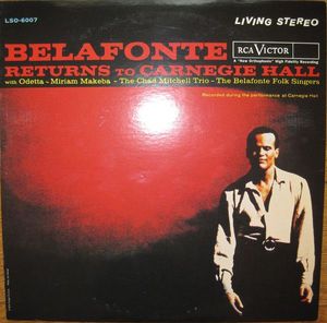 Belafonte Returns To Carnegie Hall cover