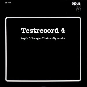Testrecord 4 (Depth Of Image, Timbre, Dynamics) cover