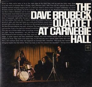 At Carnegie Hall by The Dave Brubeck Quartet