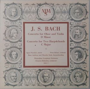 Concerto For Oboe And Violin D Minor / Concerto For Two Harpsichords C Major cover