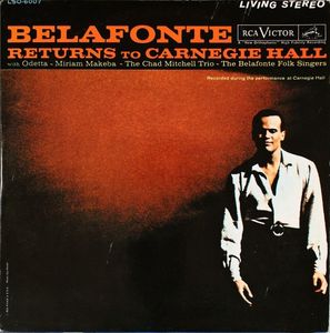 Belafonte Returns To Carnegie Hall cover