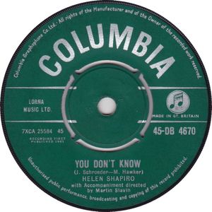 You Don't Know by Helen Shapiro