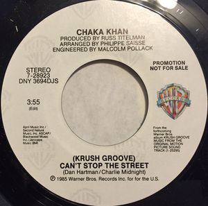 (Krush Groove) Can't Stop The Street cover