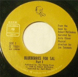 Blueberries For Sal by Robert McCloskey